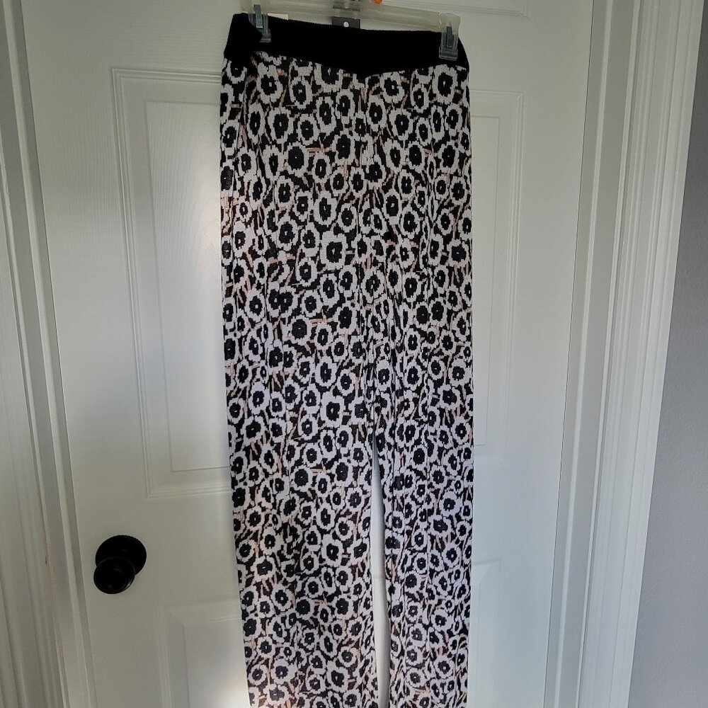DVF High Waisted Neutral Sweaterknit Poppy Flare Pants NWT